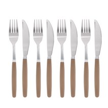 마호커트러리 틴트 성인용 나이프 4p + 포크 4p 2종세트, 1세트, 카푸치노