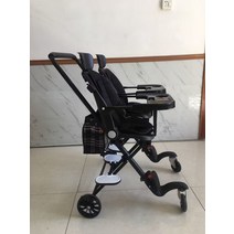 2023년 쌍둥이 다둥이 프리미엄 유모차 트라이크 대륙에서 보물찾기, 디너 플레이트 + 쿠션 + 큰 바구니