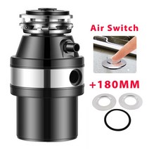 음식물 분쇄기 처리기 식품 처리 분쇄기 220V 주방 싱크 기구 가정용, 미국, Air switch Adapter+미국