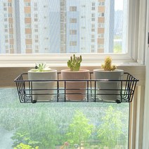 엠에스리빙 다용도 창틀 선반/베란다 화분걸이 화분선반(블랙 화이트), A.화이트