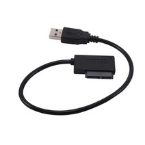 미니 SATA II에 USB 2.0 노트북 CD / DVD ROM 슬림 라인 드라이브에 대한 7 + 6 13Pin 어댑터 컨버터 케이블, 보여진 바와 같이, 하나