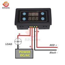 전기릴레이 부품 LED 디스플레이 시간 지연 모듈 전자 디지털 타이머 DC 5V 12V 85V-265V 트리거 제어 스위, 04 AC 85-265V