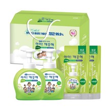 Lion 아이깨끗해 숲 속 산책향 핸드워시 선물세트 ( 본품 490ml x 2입 + 리필 450ml x 2입) | 설 구정 추석 명절 선물 | Hand Soap Gift Set, 5세트