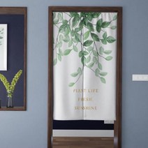 다이소가림막 샤워 욕실커튼 패브릭, 바나나 잎