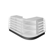 슈퍼마켓 편의점 코너 계산대 약국 매장 진열대 카운터, 조합 1 (1200x600x850)