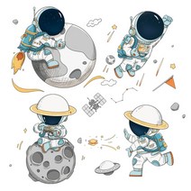 욜론 인테리어 포인트 스티커 우주, 카툰