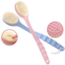 1pc 소프트 롱 핸들 목욕 브러시 바디 스크럽 스킨 마사지 샤워 스크러버 브러시 각질 제거 청소 브러시 ​​욕실 액세서리, 푸른