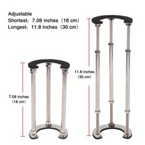 보조 싱크대 TYESTAND BT-3 언더 마운트 싱크 다리 브래킷 욕실 벽 설치 및 벽에 걸린 도자기 분지를위한, 01 7.1-11.8in(18-30cm)