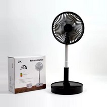 선풍기 팬 미니 USB 충전식 접이식 텔레스코픽 플로어 스탠딩 음소거 데스크탑 테이블 홈 야외 캠핑 에어컨, 05 black 3600mAh