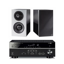 야마하 RX-V385+ 데피니티브테크놀러지 D9 하이파이오디오, 블랙, 화이트