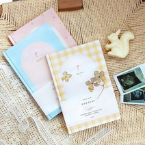 산모 수첩 임산부 다이어리 태교 일기장 신생아 성장 일기 초음파사진정리 수유 일지 선물, 핑크