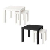 이케아 LACK 라크 네스팅테이블2종/신형소형/사이드테이블/거실/커피/협탁, 화이트_794.427.26