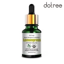 도트리 100% 유기농 비건 아로마 에센셜 오일 원액 레몬그라스 10ml, 단품