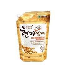 1종 현미효소 주방세제 1.2kg 리필 주방세재 과일야채세척제 농약제거제, 1개, 유한 현미설거지1.2kg세제