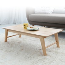 뉴질랜드산 스프러스 원목 접이식 다용도 좌식 테이블 ﻿소파 커피 다과상 공부상 침대테이블, 화이트