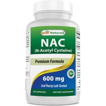 나우푸드 nac 영양제 NACC nacl Best Naturals NAC - N 아세틸 시스테인 600 mg 250 캡슐 n 강력한 항산화제