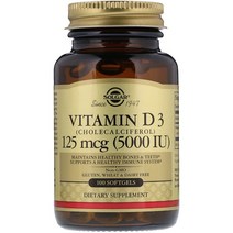 솔가 비타민 D3 5000 IU 소프트젤, 100개입, 1개