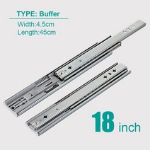 고하중 슬라이딩 레일 슬라이드 slide rail 53 개 넓은 슬라이드 레일 3 섹션두꺼운 서랍 1024 인치 삼중, 01 18in (450mm)