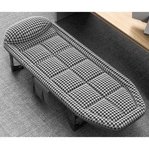 접이식침대 1인사무실 간이침대 캠핑 다용도 리클라이닝 체어, 하운드투스 185X65CM