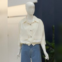 나이스크랍 나이스클랍 루즈핏 스트링 블라우스(A232PWB406)CR