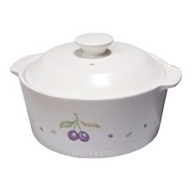 코렐쿡 플럼 IH인덕션 무균열 세라믹 도자기 내열냄비-16양수/730ml/화이트/1개 (CK-PU-16)