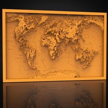 레이저커터 레이저조각기 소형 각인기 CNC 3d STL 모델 세계지도 CNC 라우터 조각사 기계 릴리프 Artcam As, 01 Design File For CNC