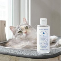 멍랩 워터앤큐어 고양이 턱클리너 100ml+츄르4P+닭가슴살22g 3개 턱드름관리염증예방