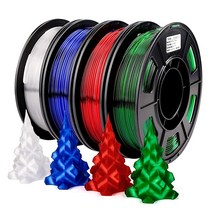AMOLEN 3D 프린터 필라멘트 금속 PLA 1.75mm 자석 포함 20 철 파우더 광택에 적용 매트 블랙 프린팅 / 0.03mm 1kg/2.2파운드, 1kg Petg Transparent Clear/Whi