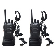 오키토키 워키토키 충전식 2pcs Baofeng 워키 토키 BF-88E PMR 0.5W 16CH UHF 446.00625-446.19375MHz 12.5, 한개옵션0