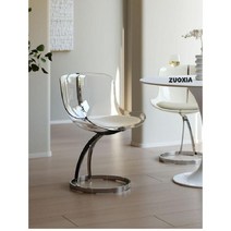 고급 식탁 의자 아크릴 디자인 인테리어의자, F. 투명+ 쿠션