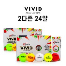 (2더즌 24구) 엑스페론 비비드 트리플라인 소프트 3피스 골프공, 선택완료, 오렌지