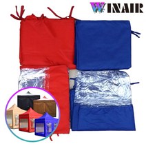 WINAIR 캐노피 천막 일반/투명 바람막이 1면, 바람막이 1면_일반지퍼, 4.5m, 레드