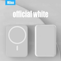 블랙박스배터리 차량보조배터리 차량 블랙박스 보조 배터리 2023 10000mah 자기 보조베터리 15W 무선 빠른, 01 Official White_01 5000mAh