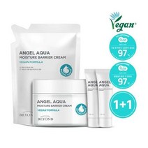 비욘드 엔젤아쿠아 보습장벽 크림 150ml 1+1 리필기획(+10ml*2+다꾸스티커) 러브어스에디션