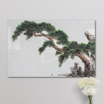 바보사랑 폼아크릴액자58CmX38Cm 푸른소나무수묵화.꾸밈, 상세설명 참조