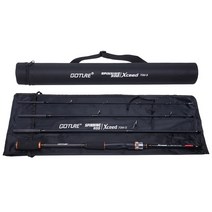 Goture-Xceed 1.98-3.6m 후지 가이드 링 카본 스피닝 캐스팅 낚싯대 M/MH 파워 루어 로드 4 피스 여행용 튜, 01 Black_13 Spin-2.4m-MH-FUJI