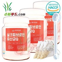 HACCP 장밀착유산균 실크피브로인 유산균 식약처인증 고농축 유산균사균체 필수 아미노산 L-프롤린 미네랄비타믹스Q 비타민 베타글루칸 실크피브로인유산균Q +슈퍼푸드.com 연자육티백, 3세트, ( 병 200g + 1g )