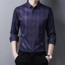 긴소매 셔츠 한박칠 환영 아치 남자 가을겨울 중년 남성 인쇄 꽃무늬 데일리 상의 트렌드 3826680800