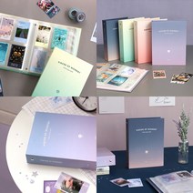 상세정보참고 그라데이션 포켓 포토카드 북 PP보호케이스 160장 보관 미니 폴라로이드 포토티켓 명함집 사진첩 앨범 아이돌 사진카드 저장 수집 모음, 라벤더