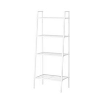 이케아 IKEA 정품 LERBERG 레르베리 철제 선반 4단, 화이트, 와이드 4단