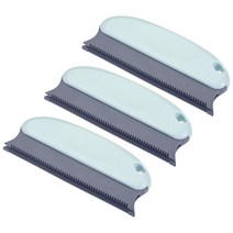 PATIKIL 15x6cm 휴대용 탈모 빗 3개 천 담요 소파용 재사용 가능 탈모 브러시 클리닝 툴 블루