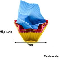 머핀컵 컵케익 종이컵 실리콘 머핀 컵 러브 스퀘어 로즈 별 모양 케이크 베이킹 몰드 DIY 내열성 주방 액세서리, [01] As Shown, [02] 1PCS Random