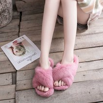회사 사무용 슬리퍼 예쁜 여성 실내화 직장 겨울용 직장 사무 슬리퍼 겨울 털 토끼털 화 거실 실내
