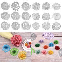 모양틀 다이컷 3d 입체 나선형 꽃 화환 절단 diy 스크랩북 앨범 장식 공예 엠보싱 종이 카드 만들기, 꽃 25, 커팅 다이