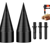 나무쪼개기 드릴장작비트 32mm 42mm 2종, 42mm+3종핸들