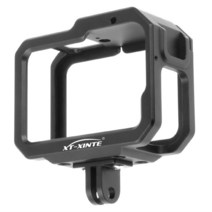 알루미늄 합금 하우징 케지 보호 프레임 케스 Clod 슈 마운트 1/4 홀 GoPro Hero 11 10 9 액션 카메라 리그 호환, 01 with logo, 범용