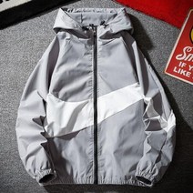 남성 자켓 후드 스포츠웨어 캐주얼 코트 모든 경기 느슨한 긴 소매 패치 워크 남성 의류 streetwear 카고 스프링 자켓 남성