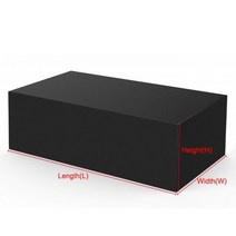 티비 방수커버 야외 가구 커버 방수 비 눈 먼지 바람 방지 자외선 옥스포드 패브릭 정원 잔디 파티오 40 크기 덮개, black, 315X160X74cm_CHINA