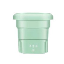 뽀송뽀송 휴대용 접이식 세탁기 건조기 양동이 양말 속옷 미니 작은 여행, [04] Green