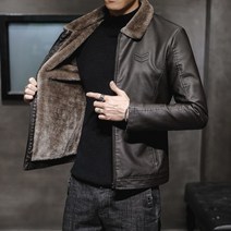 고급 남성 가죽 퍼 캐주얼 자켓 NEW 명품 럭셔리 점퍼 파카 코트 남자 재킷 야상 외투 빅사이즈 133